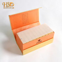 Boîte à encoche en papier recyclable de luxe, ouverture trois côtés, emballage personnalisé avec logo, gaufrage et pelliculage mat pour cigarettes et parfums