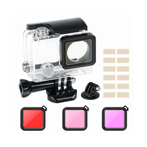 Accessoires pour caméra d'action HONGDAK pour <span class=keywords><strong>GoPro</strong></span> <span class=keywords><strong>Hero</strong></span> <span class=keywords><strong>4</strong></span> Black Kit avec boîtier de protection étanche, kit de filtres de plongée - Product Image 1