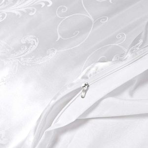 Hotelcollectie 100% Katoen 4-delige Luxe <span class=keywords><strong>High</strong></span>-<span class=keywords><strong>End</strong></span> 300tc Satijnen Beddengoed Set Custom Logo Geweven Effen Kleur Dekbed Dekbed - Product Image 2