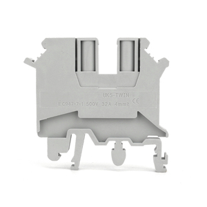 UK 5-TWIN Screw Type <strong>Terminal</strong> Block 1 in 2 Out Wire Electric <strong>Connector</strong> - Product Image 2
