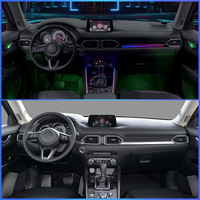 Kit d'éclairage d'ambiance dynamique complet TMPRO pour Mazda CX-5 2017-2021 conduite à gauche, tableau de bord et amélioration intérieure des portes