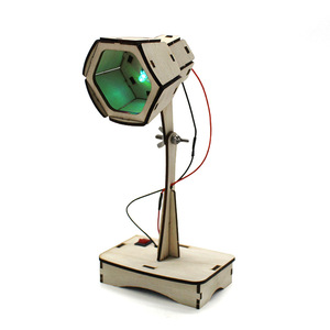 Kit éducatif de modélisation de lampe de bureau en bois, formes géométriques, contrôle manuel, jouet d'expérimentation scientifique et physique pour enfants de 7 à 9 ans - Product Image 1