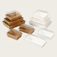 Boîtes d'emballage alimentaire jetables en papier kraft recyclable personnalisées avec fentes et fermeture magnétique pour aliments pour bébés et sushis - Acceptation des commandes personnalisées