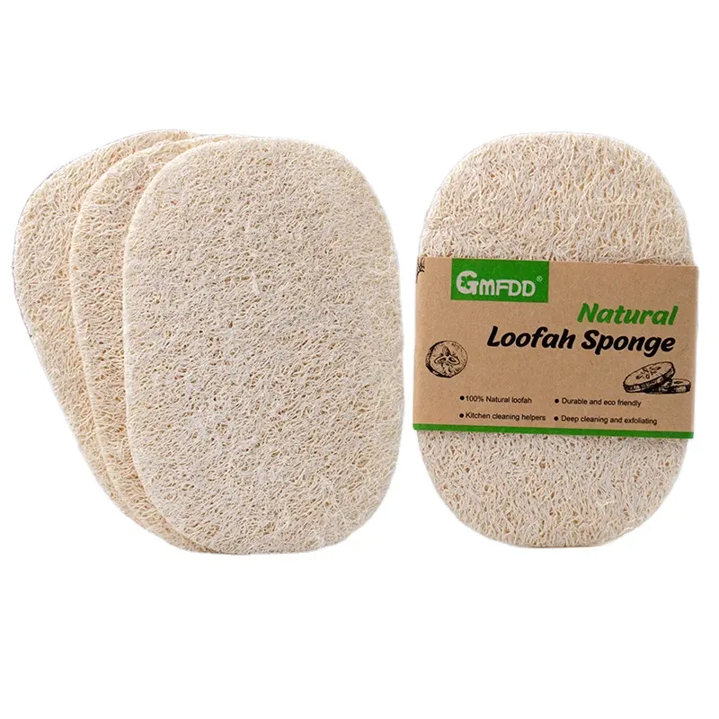 natural organic biodegradable loofah sponge pot brush for kitchen tableware cleaning luffa stove top cleaning supplies