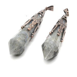 Pendentif pendule naturel à 7 chakras Améthyste Cristal de quartz rose 12 facettes Thérapie Guérison Radiesthésie Divination Pendule - Product Image 5