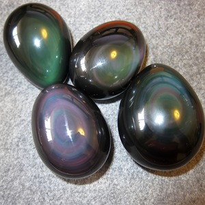 Vente en gros d'œufs en obsidienne polie de haute qualité, pierre énergétique en cristal, tendance de la mode, cadeau, emballage sûr, Crystalhola - Product Image 6