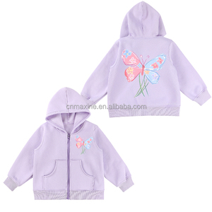 Cardigan <span class=keywords><strong>con</strong></span> logo a sbuffo 3D personalizzato di alta qualità 100% cotone semplice stampa DTG felpa <span class=keywords><strong>con</strong></span> cappuccio per ragazze - Product Image 4