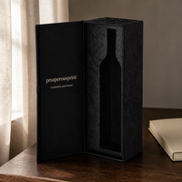 Boîte cadeau pour bouteille de vin avec design personnalisé, finition brillante ou mate, gaufrage, fabrication OEM