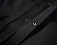 Veste coupe-vent unisexe noire imperméable personnalisée avec boutons-pression, respirante, décontractée et tendance, pour les marchés UE et USA, commande en gros