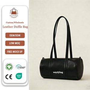 Borsa da Viaggio Elegante a Forma di Barile con Logo Personalizzato, Leggera e Strutturata, in <span class=keywords><strong>Pelle</strong></span> Vegana di Lusso, con Ruote - Product Image 1