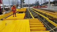 Panneau triple jaune 2000*500mm 21mm 27mm pin 3 plis coffrage panneau béton coffrage