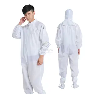 white Anti Static Jumpsuit ESD Cotton Suit All Anti ESD c.r. Cleanroom Garment Cotton Gown Clean Room Antistatic Garment