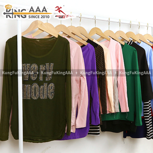 KungFu KingAAA T-shirts à manches longues pour femmes, d'occasion, à deux couches, style mode, lots mixtes de t-shirts superposés pour femmes, streetwear en gros - Product Image 5