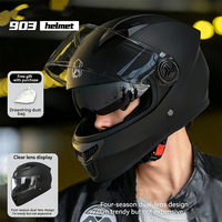 Casque de moto électrique intégral pas cher en stock usine, étanche, double visière, tout-terrain, modulaire, personnalisé pour hommes et femmes