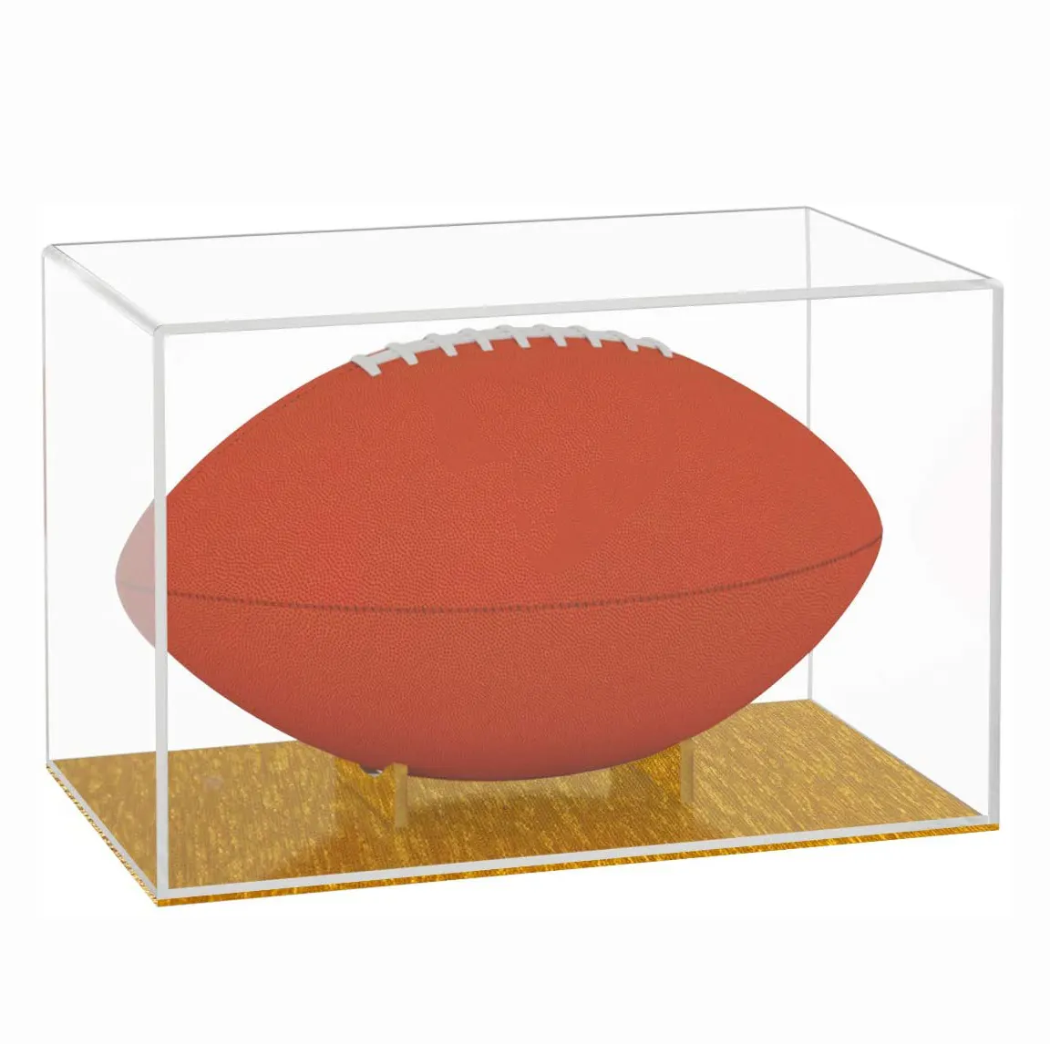 ดีลักซ์อเนกประสงค์ยูวีคริลิคผลิตภัณฑ์กีฬาแสดงกล่อง Risers ยืนฟุตบอลกรณีการแสดงผลที่มีฐานไม้