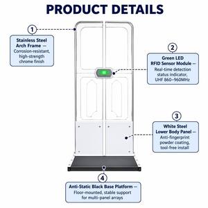 Portique de sécurité RFID UHF en acrylique transparent pour bibliothèque, détection antivol de livres, compatible lecteur de cartes RFID, pour écoles et lieux publics - Product Image 3