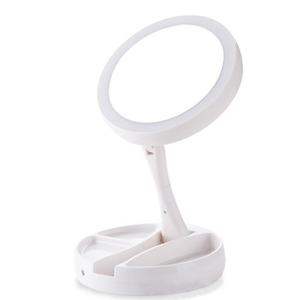 Espejo de Maquillaje LED Redondo Personalizable, Espejo Cosmético de Sobremesa de un Solo Lado con Iluminación, Personalizado por el Fabricante - Product Image 2