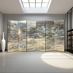 Bức tranh sơn mài vẽ tay truyền thống của biển mây mô hình phân vùng màn hình trang trí trong nhà - Product Image 5