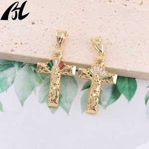 Sẵn Sàng Để Tàu Chất Lượng Cao Hamsa Tôn Giáo Chữ Thập Mặt Dây Chuyền Thời Trang Hip Hop Phong Cách Với <span class=keywords><strong>CZ</strong></span> Kim Cương Đá Đồ Trang Sức Bằng Đồng Mạ Charms - Product Image 6