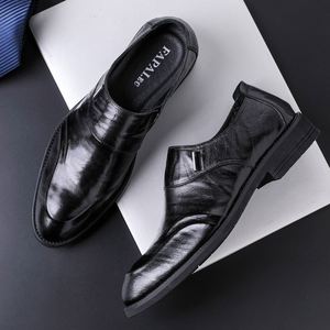 Chaussures en cuir de luxe pour hommes 2025 de qualité supérieure, à lacets, grandes tailles, avec logo personnalisé, pour le bureau - Product Image 5