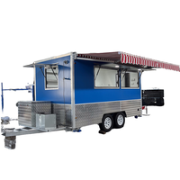 Camion de restauration mobile de 4,2 m pour café et poulet frit, avec construction en fibre de verre et aluminium, équipement complet, résistant à la rouille