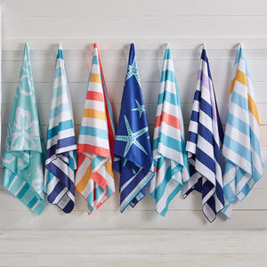 Toalla de playa turca para nadar en la playa de tela reciclada al por mayor con bolsillo y cremallera, toalla para silla de playa - Product Image 1