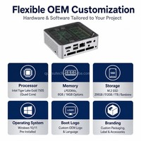 MiniPC OEM JB03 Intel Gold 7505 de 11.ª Generación, Mini Computadora de Doble Núcleo, DDR4 8GB, SSD de 128GB, Tipo-C, WiFi 6, RJ45, Win11 para Negocios
