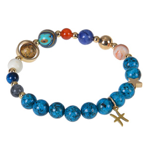Pulseras Populares Azules con los 12 Signos del Zodiaco Hechas con Piedras Naturales, Cadenas de Cuentas Hechas a Mano, Regalos para Festivales, Joyería de Cuentas - Product Image 5