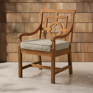 Set di Sedie da Pranzo con Braccioli in Teak Moderno per Esterni con Schiuma ad Asciugatura Rapida per Giardini e Cortili di Lusso - Product Image 2