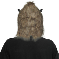 Masque de tête de loup réaliste en latex, costume animal pour Halloween, fête costumée, carnaval, spectacle sur scène