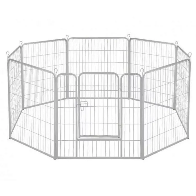 8 yan katlanır metal köpek oyun parkı 80cm 8 paneller xl yavru köpek run çit