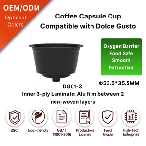 Capsules de café vides en aluminium de qualité alimentaire à portion individuelle, petites tasses compatibles avec <span class=keywords><strong>Dolce</strong></span> <span class=keywords><strong>Gusto</strong></span> - Product Image 1