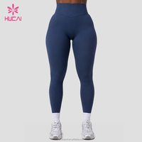 OEM HUCAI Logo personnalisé Leggings de sport et de yoga taille haute effet ventre plat grande taille pour la gym et le fitness
