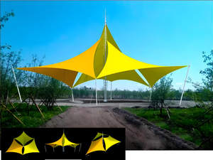 Estructura de Acero Ligero Personalizada con Membrana Tensada para Soldadura y Corte en Estadios, Estacionamientos y Salas de Eventos - Tela PTFE/PVC - Product Image 4