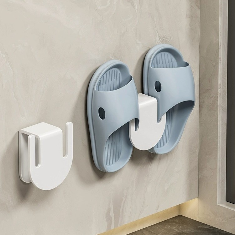 Clip-on slipper rack (2-pack, creamy white)