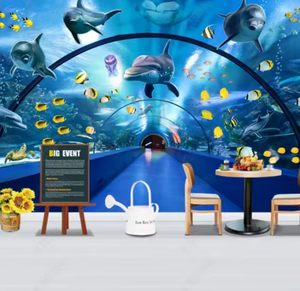 <span class=keywords><strong>วอลเปเปอร์</strong></span>ภาพพิมพ์ 3 มิติ ตกแต่งผนังบ้าน <span class=keywords><strong>ฉาก</strong></span>ในฝันของโลกใต้น้ำ ขนาดตามสั่ง - Product Image 5