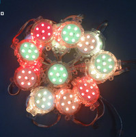 Fuente de Luz Puntual LED de 5cm, DC24V, 50mm, RGB SMD5050, IP65, Impermeable, de Alta Luminosidad
