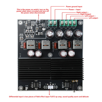 Amplificateur stéréo numérique de classe D à double cœur TPA3255 DC 19-50V HIFI, carte amplificateur 2 canaux 600W+600W, amplificateur de puissance numérique TL072 OP AMP
