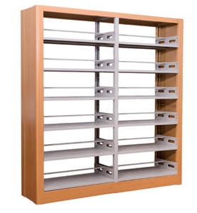 Library Furniture 4-layers Double Side Bookshelf Metal Bookrack Height-<b>Adjustable</b> Bookcases for Students Display Racks - Product Image 5