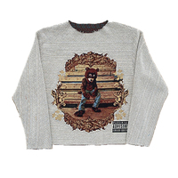 Streetwear d'automne personnalisé pour hommes pull-over en tapisserie hip hop rappeur pull jacquard tissé chandails tricotés surdimensionnés pour hommes