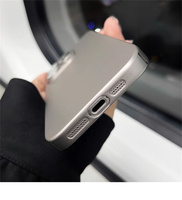 Coques PC ultra-fines mates couleur originale pour iPhone 17 16 15 14 Plus 13 12 11 Pro Max avec protection d'objectif en verre antichoc et fine