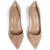 Vente en gros de chaussures à talons hauts élégantes et de haute qualité pour femmes, à bout pointu, en daim, talons fins