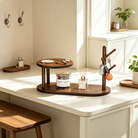 Plateau en bois, étagère de présentation en bois pour ranger les parfums, les clés, les cosmétiques, plateau de présentation de bijoux en bois, support à clés et téléphone portable en bois