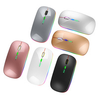 Souris sans fil bimode rechargeable silencieuse avec indicateur de niveau de batterie, ergonomique pour le bureau – Nouveauté transfrontalière en gros