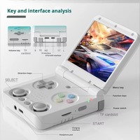 Nouvelle console de jeu portable Miyoo Mini Plus Flip Flip-top, écran tactile de 3,5 pouces, résolution 640x480, 64 Go, affichage couleur rétro nostalgique