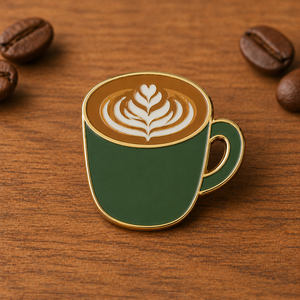 Épingles en émail personnalisées de haute qualité pour tasses à café, badges vintage Café <span class=keywords><strong>Latte</strong></span>, promotion pour cafés, boutiques, cadeaux, épingles de revers en métal - Product Image 3