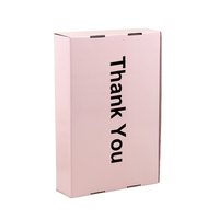 Emballage mignon de fleur colorée personnalisée de luxe recyclable petite boîte d'expédition rose carton ondulé pliable expédition recyclable