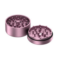 Broyeur à herbes cylindrique en métal de qualité supérieure, 62 mm, 3 couches, design élégant et raffiné, en aluminium, avec logo personnalisé gratuit