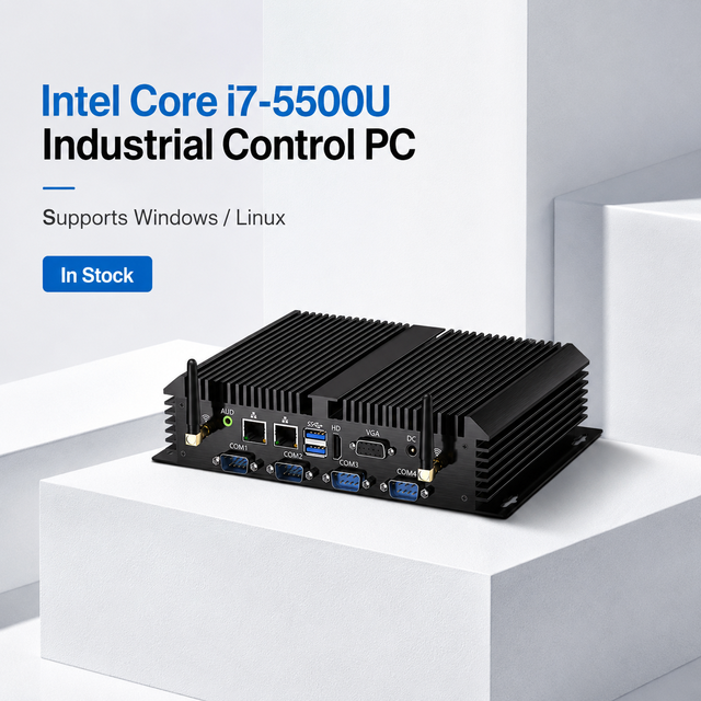 Dual Intel I211 LAN 4 USB3.0 2 USB2.0 DDR3 16GB SATA mSATA SSD, Fanless Mini PC Industrial Computer for Automation Control
