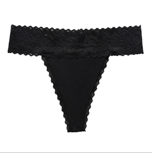 女性用ローウエストパンツヘッドピュア誘惑中空三角形セクシートングGストリングレースパンティー - Product Image 5